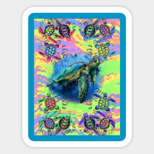 The Colors of Turtle Sticker